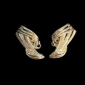 Vintage Gold-tone Designer Earrings